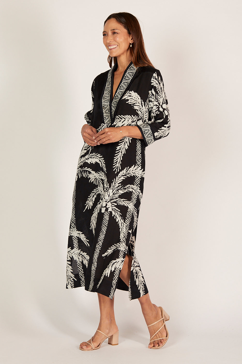 Tia Tunic Dress in Sunset Palms