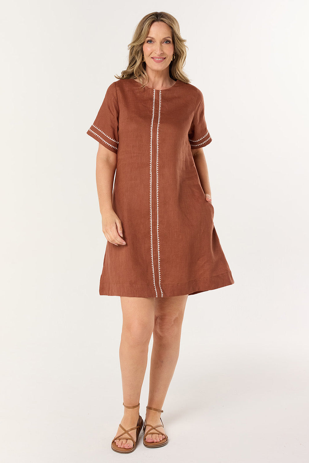 Tilly 2-Way Linen Dress in Dunes