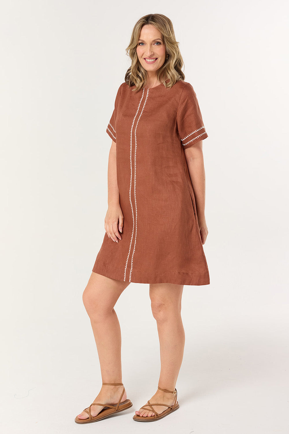 Tilly 2-Way Linen Dress in Dunes