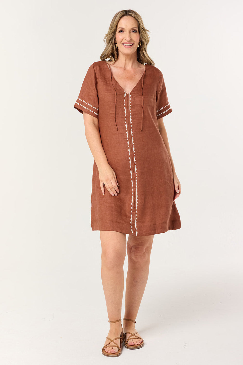 Tilly 2-Way Linen Dress in Dunes
