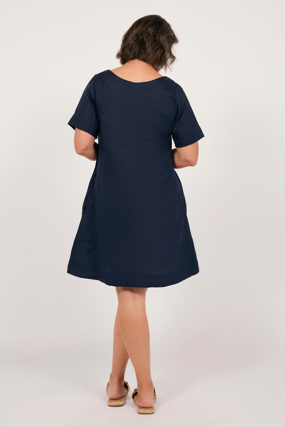 Tilly Linen 2-Way Tunic Dress in Navy