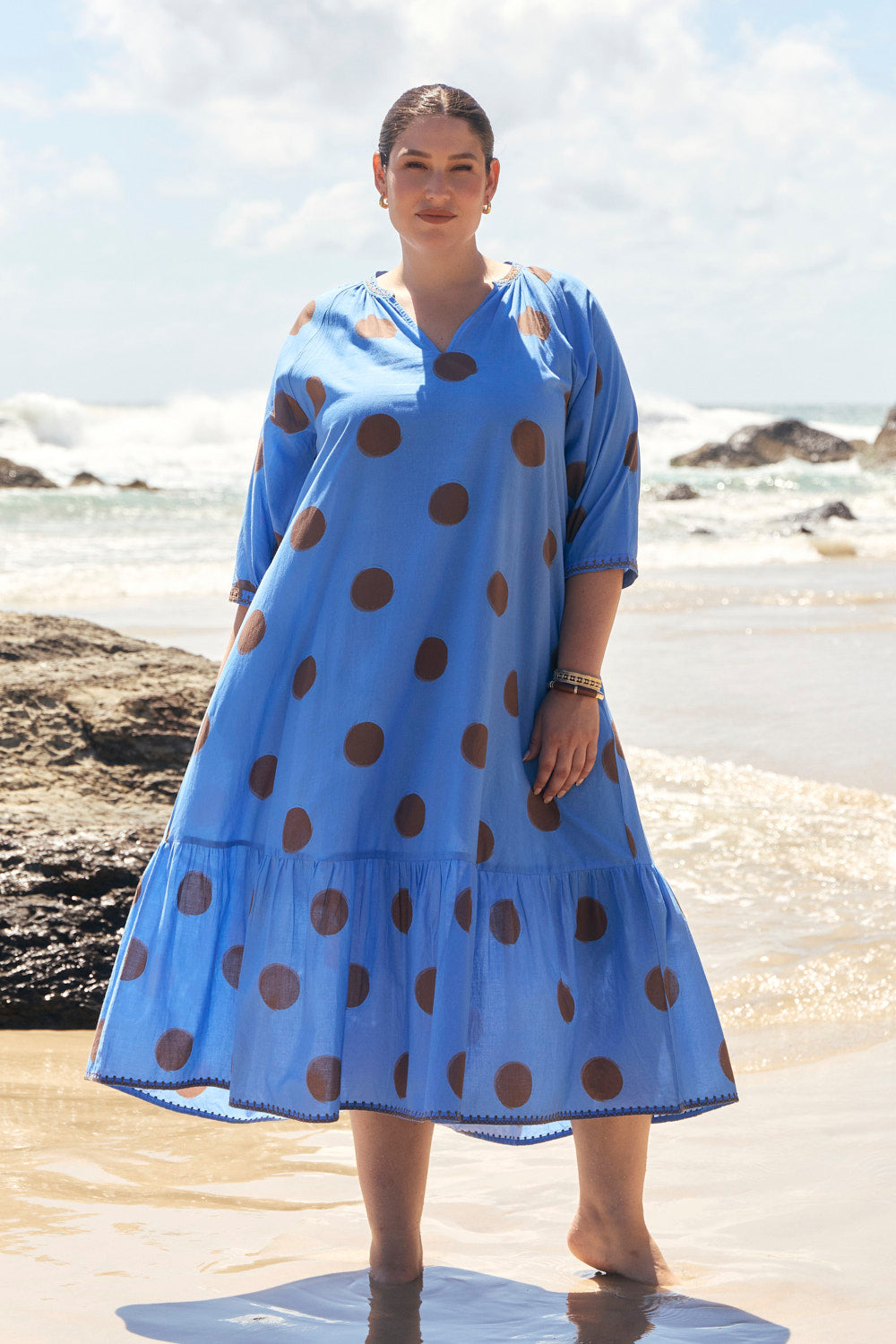 Valentina Tiered Frill Dress in Serendipity