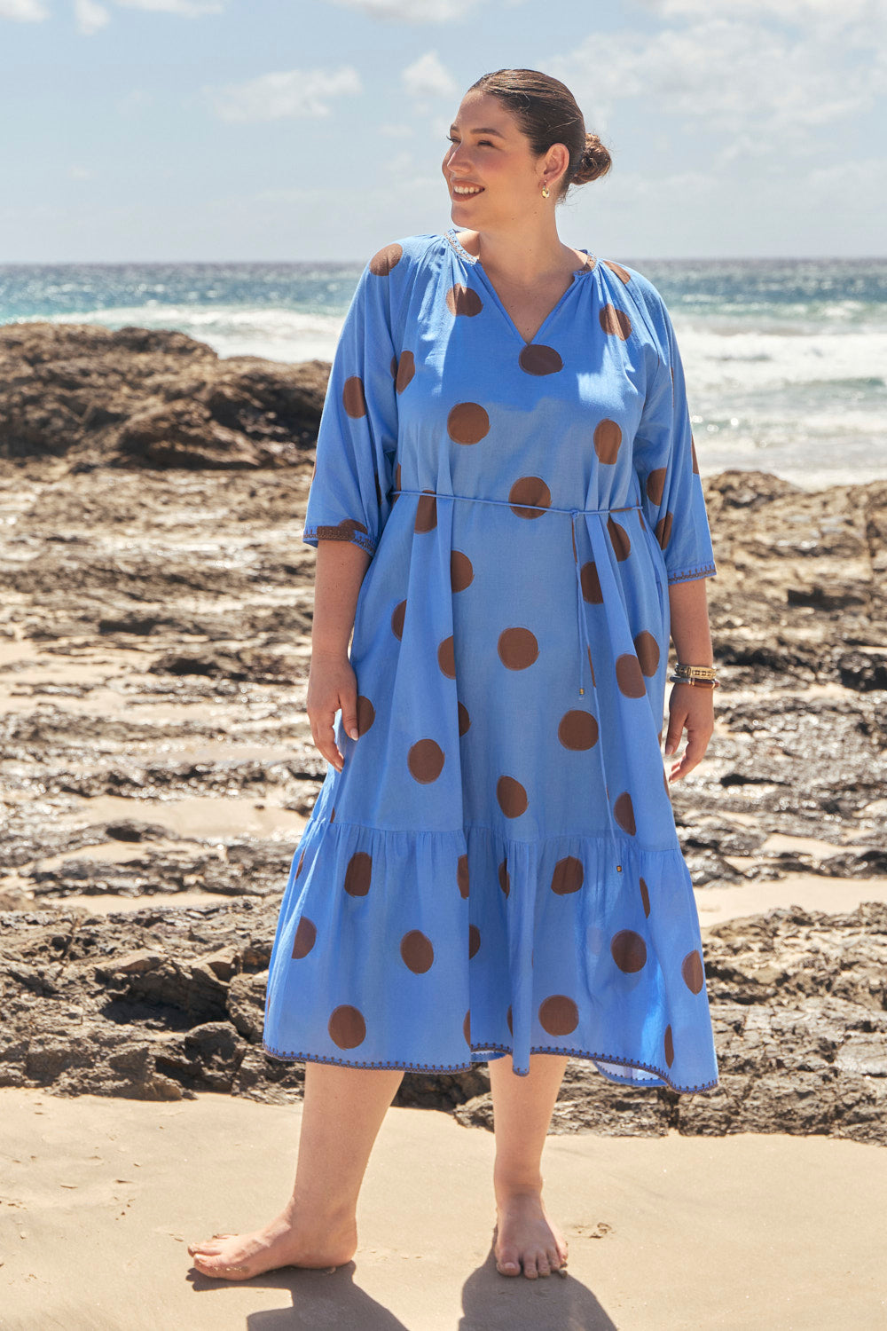 Valentina Tiered Frill Dress in Serendipity