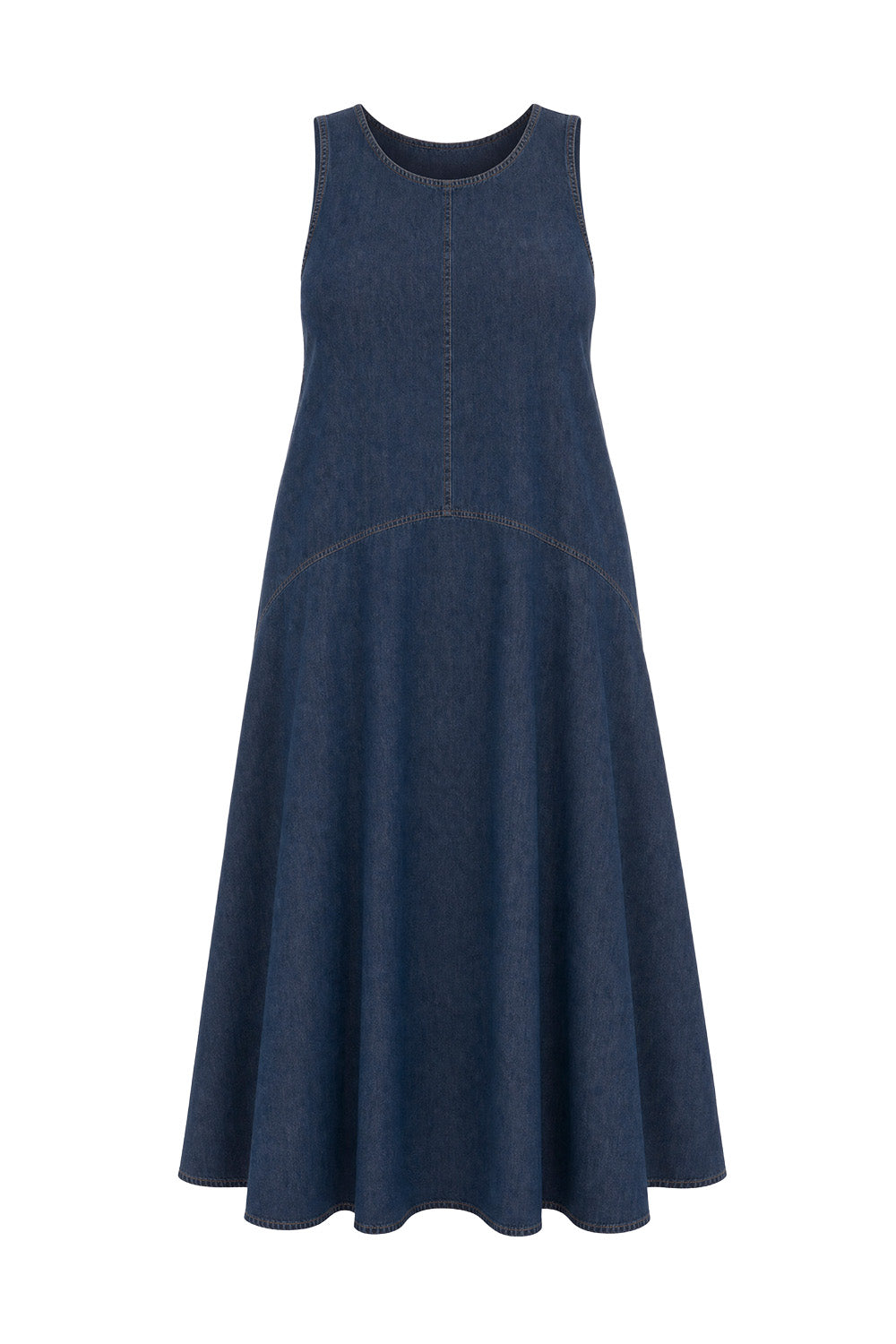 Zuri Tencel Denim Dress in Dark Wash