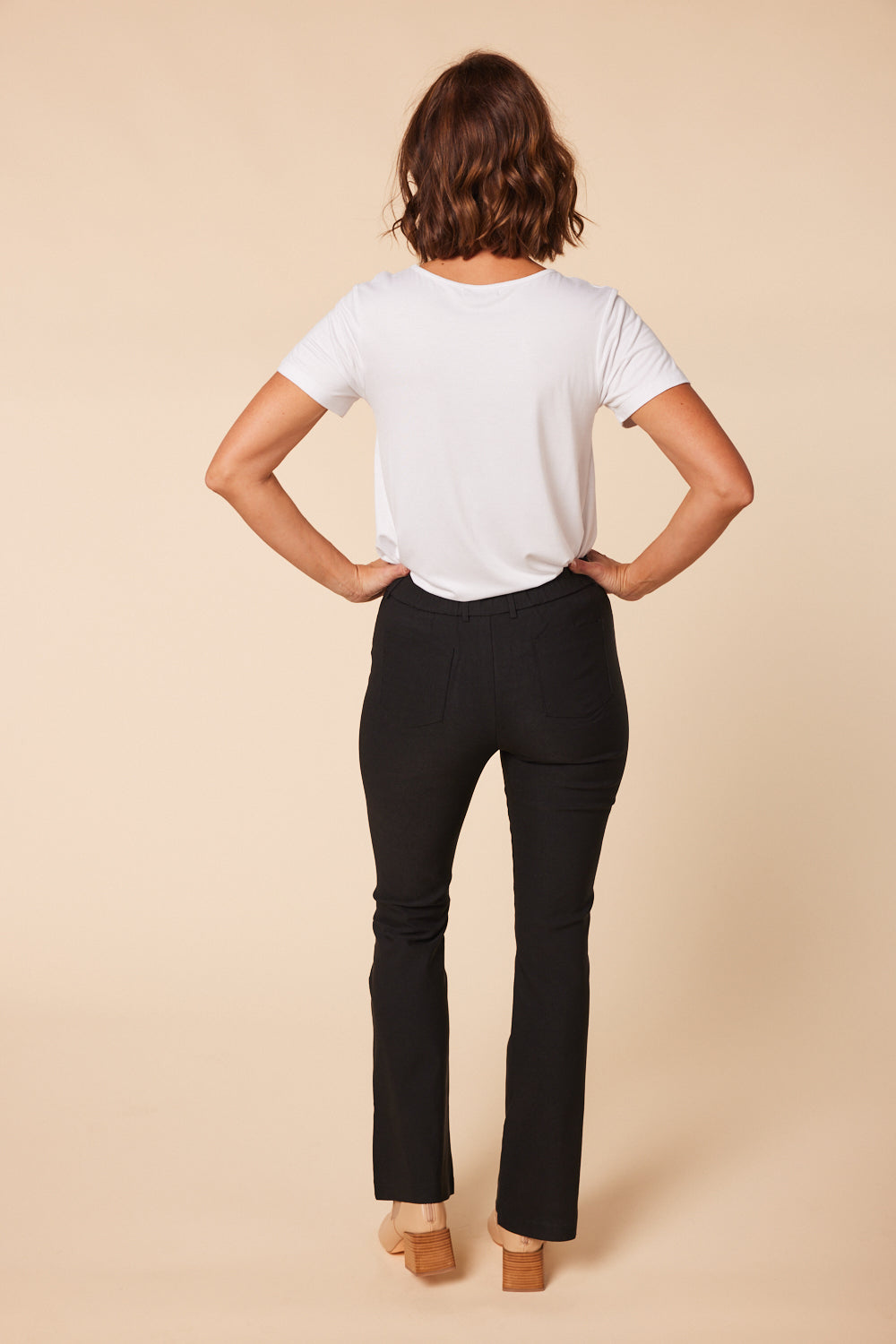 Ponte Bootleg Pant in Black (6565617762378)